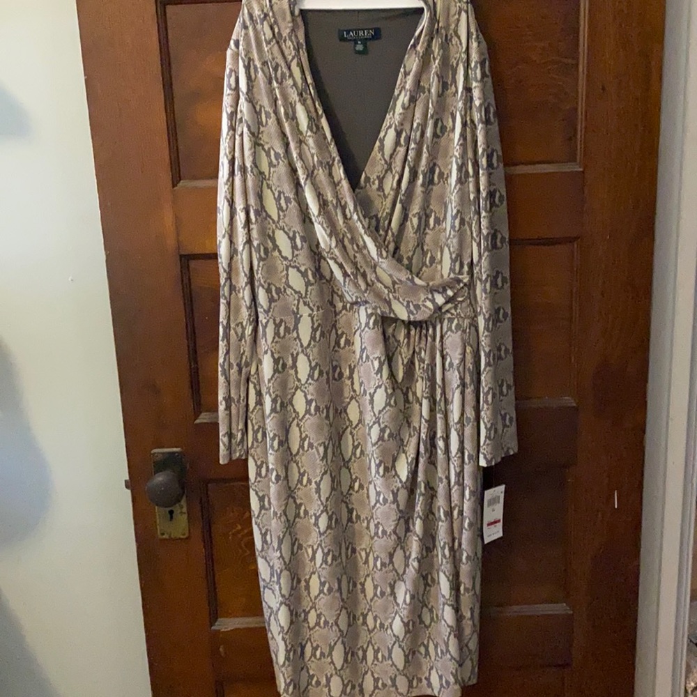 Snake skin wrap dress